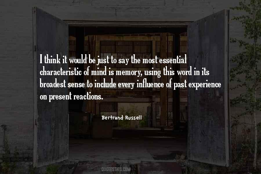Past Is Experience Quotes #412941