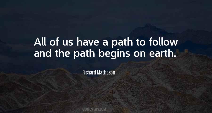 Path To Follow Quotes #1255786