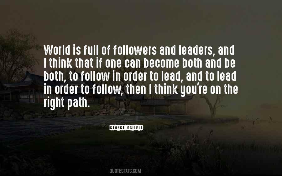 Path To Follow Quotes #334006