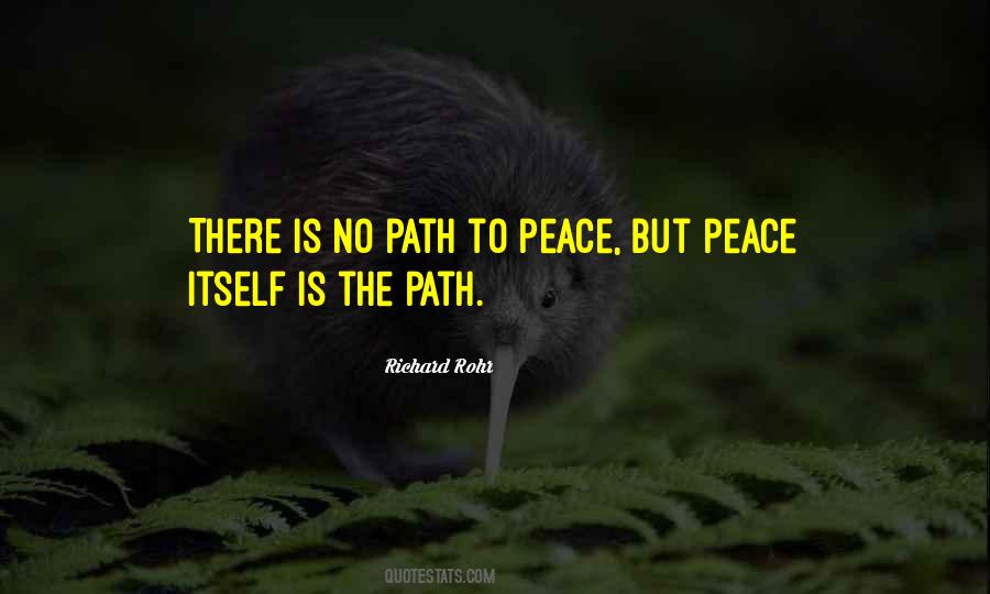 Path To Peace Quotes #927698