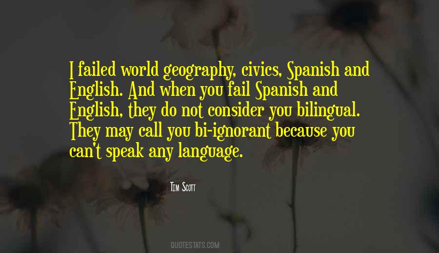 Quotes About Bilingual Language #1114002