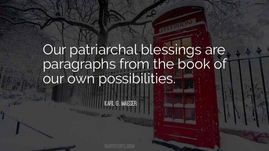 Patriarchal Blessing Quotes #1404872