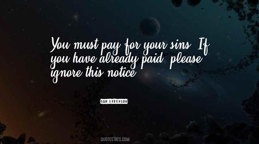 Pay For Sins Quotes #672835
