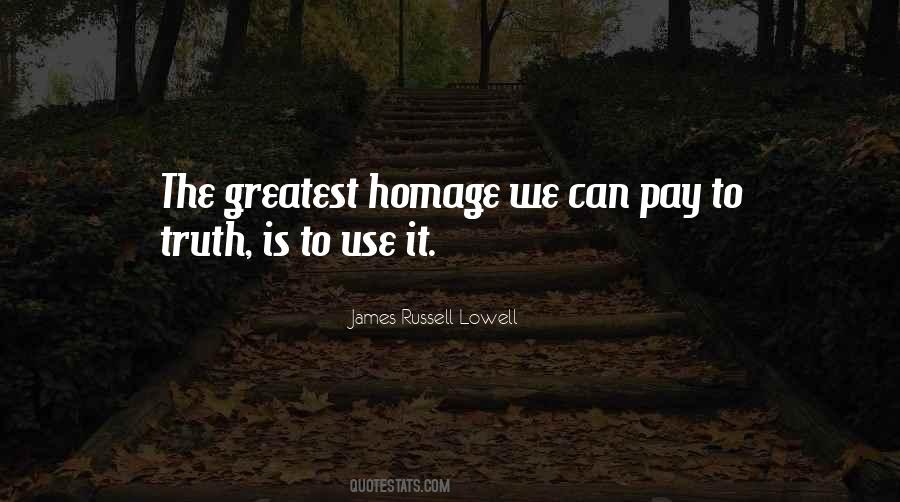 Pay Homage Quotes #948873