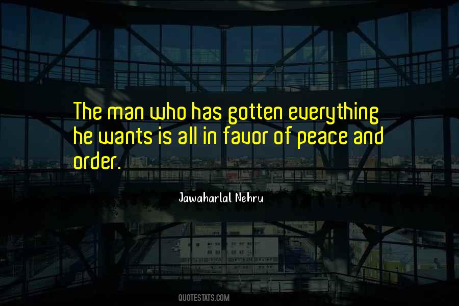 Peace And Order Quotes #1396278