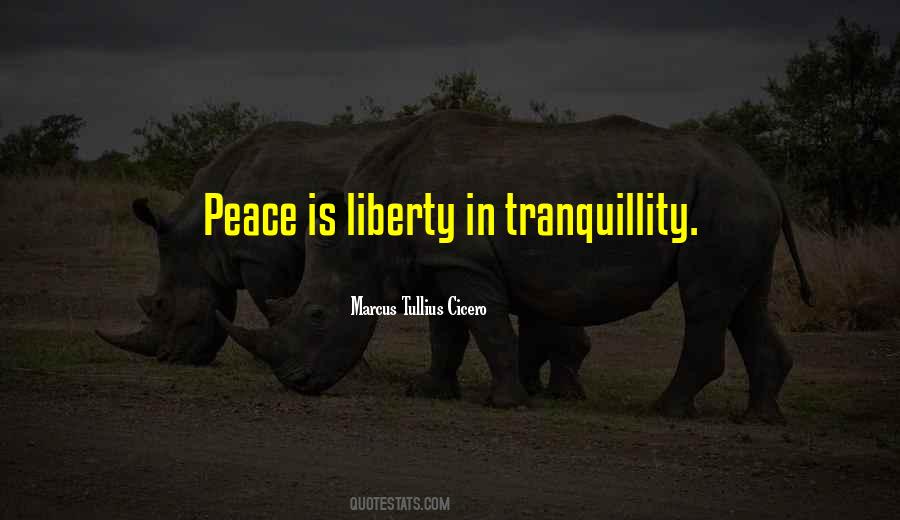 Peace And Tranquillity Quotes #156091