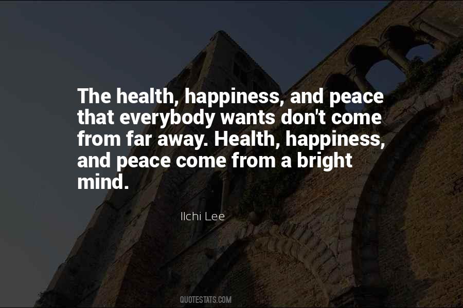 Peace Health Quotes #950609