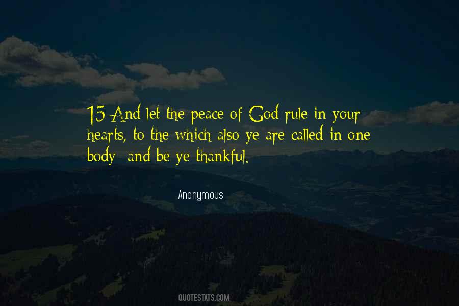Peace In God Quotes #204034