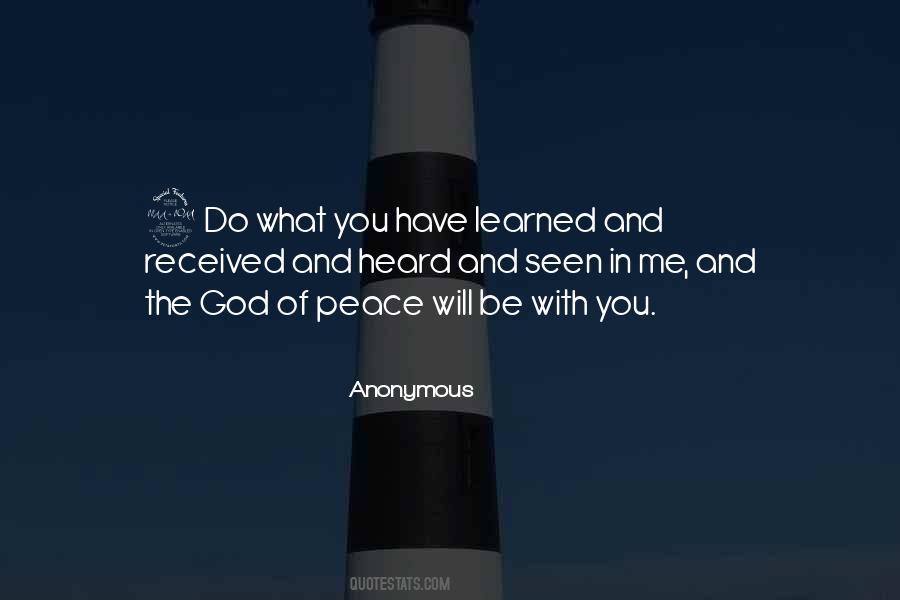 Peace In God Quotes #396219