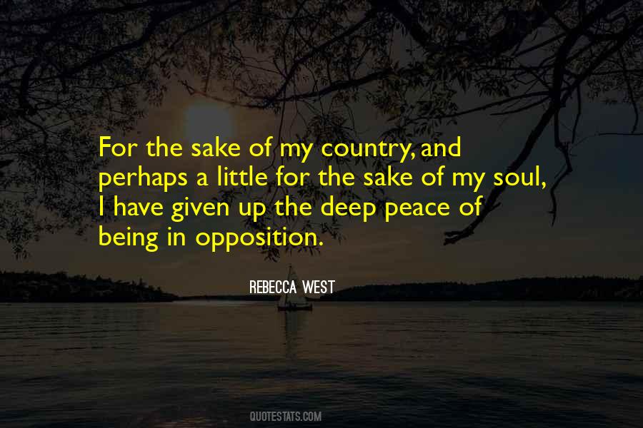 Peace In The Country Quotes #968409