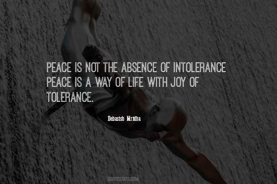 Peace Love Tolerance Quotes #1235533