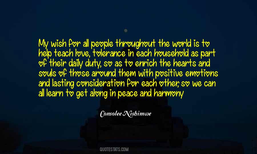 Peace Love Tolerance Quotes #574026