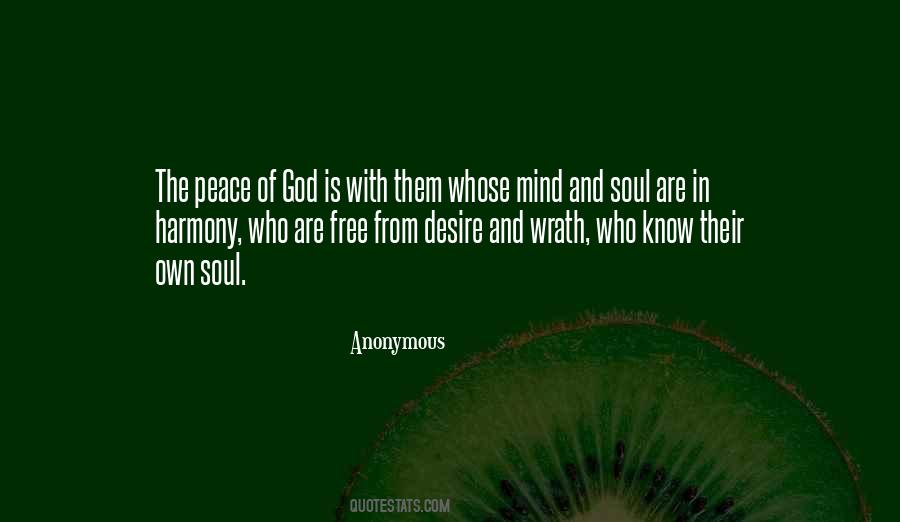 Peace Of Mind And Soul Quotes #1072982