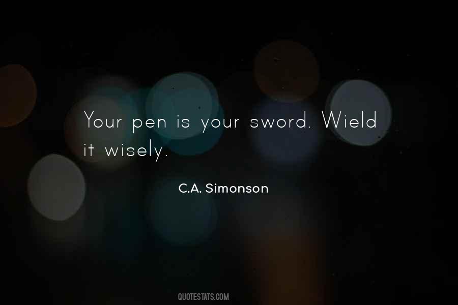 Pen Sword Quotes #391243
