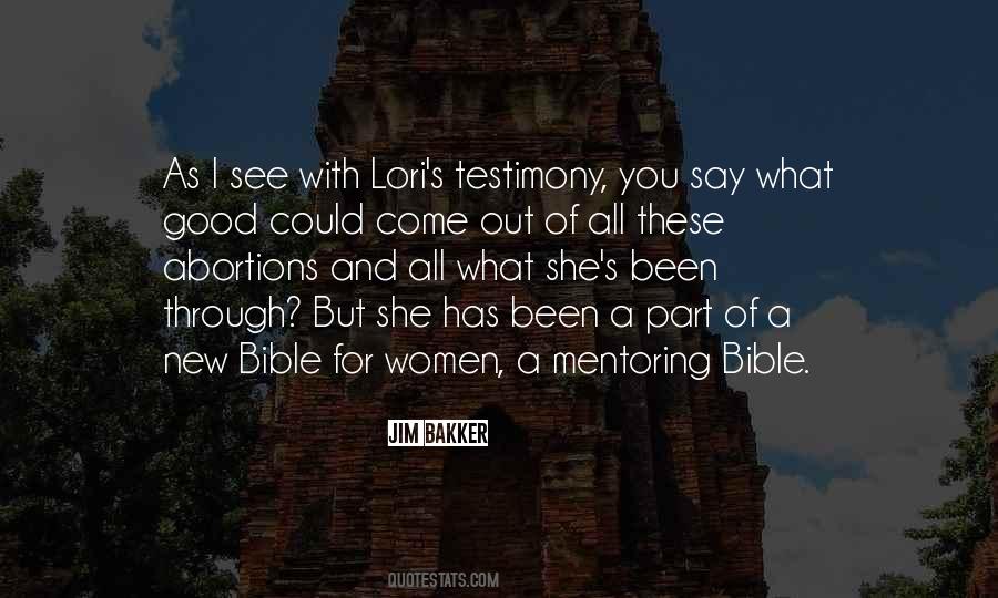 Quotes About Bible Testimony #933318