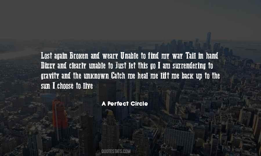 Perfect Circle Quotes #1274165