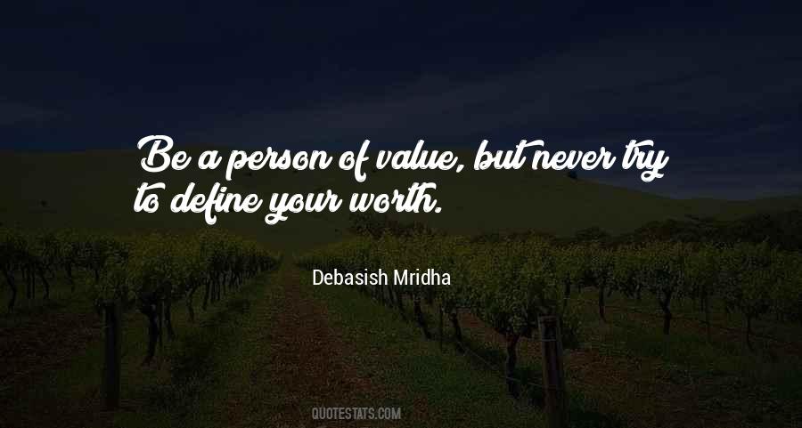 Person Of Value Quotes #589697