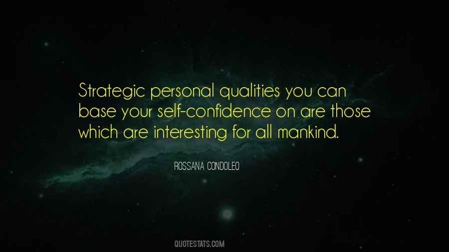Personal Qualities Quotes #516752