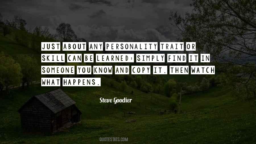 Personality Trait Quotes #1159046