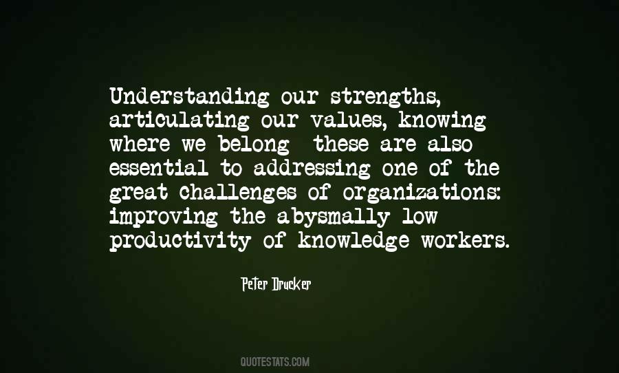 Peter Drucker Strengths Quotes #230392
