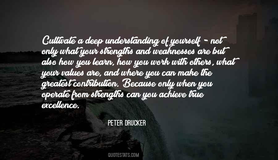 Peter Drucker Strengths Quotes #591596