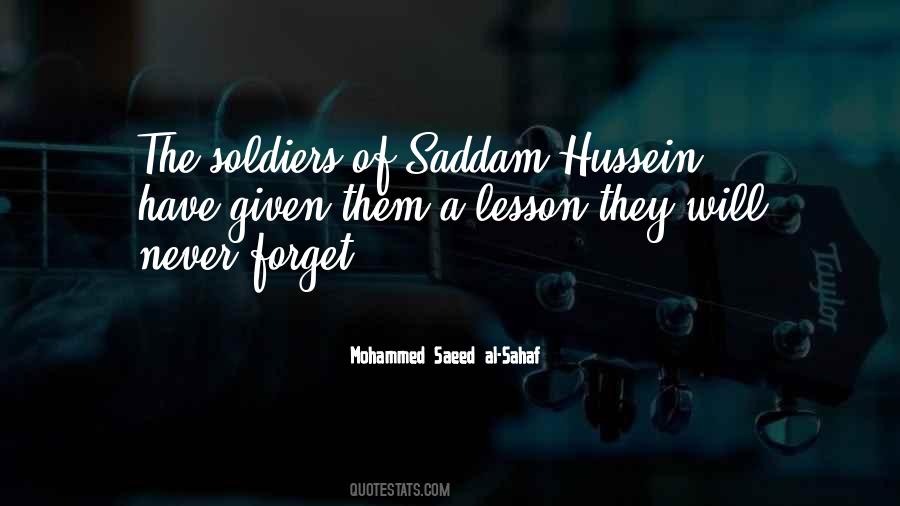 Quotes About Saddam Hussein #1189702