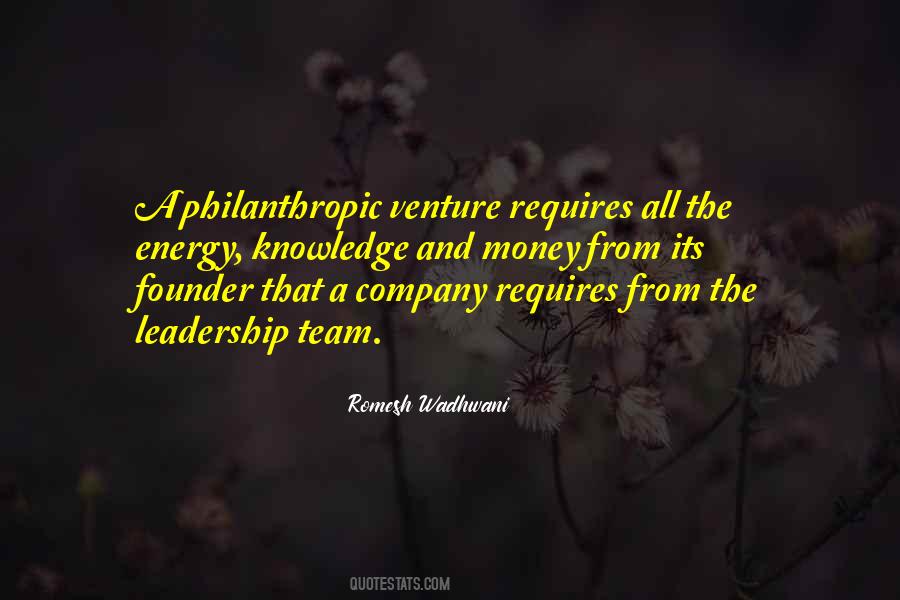 Philanthropic Leadership Quotes #739509