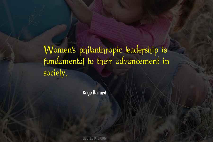 Philanthropic Leadership Quotes #759215