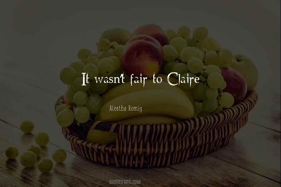 Quotes About Claire #1188025