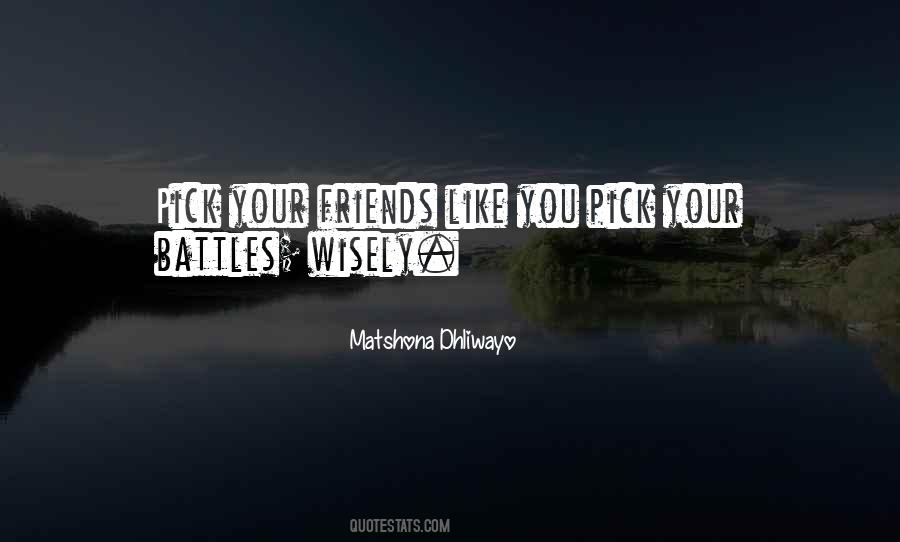 Pick Your Battles Wisely Quotes #473772
