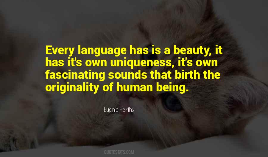Quotes About Beauty Of Language #589026
