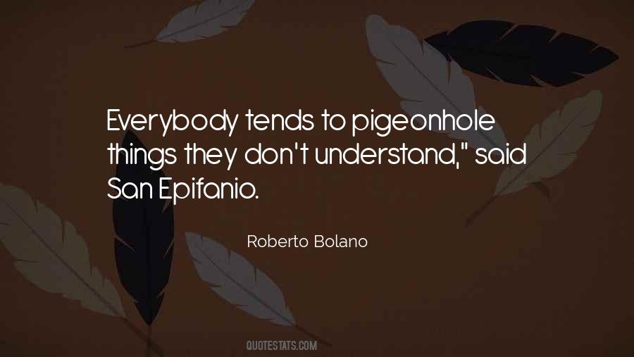 Pigeonhole Quotes #694336