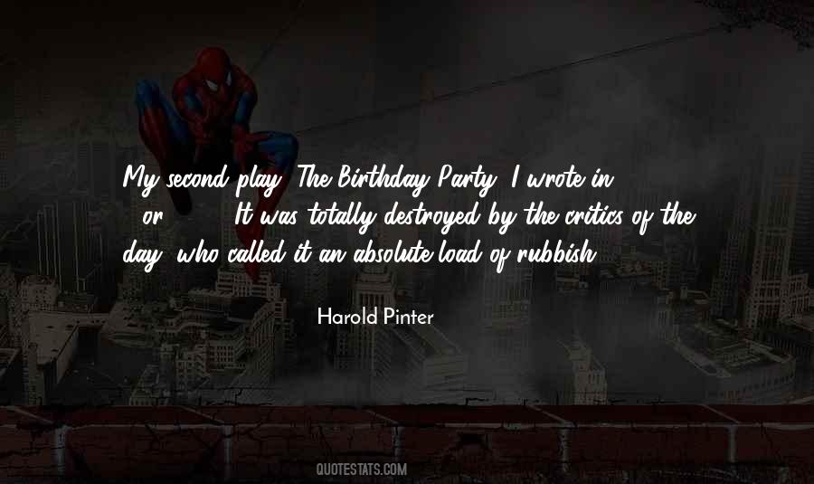 Pinter Play Quotes #323756