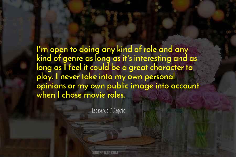 Play My Role Quotes #1237623