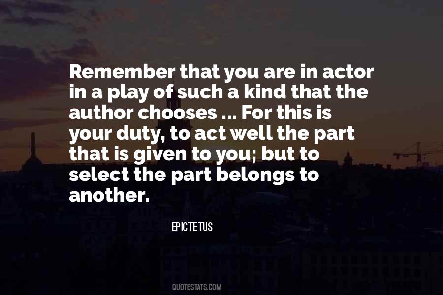 Play Your Part Quotes #676842