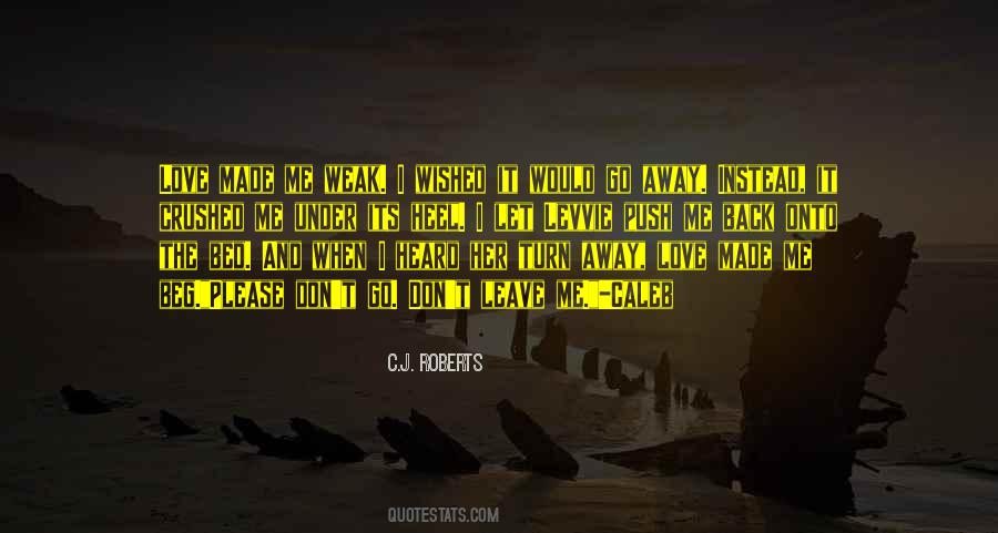 Please Don't Go Quotes #1400210