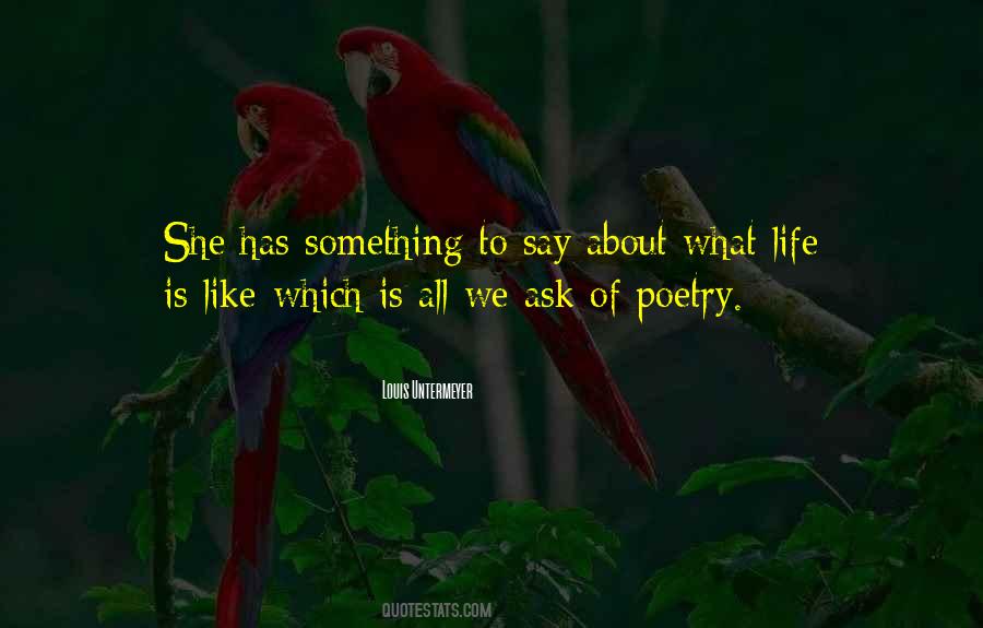 Poetry Is Like Quotes #205829