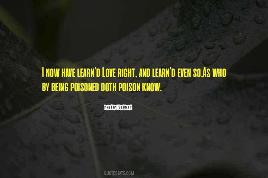 Poisoned Love Quotes #1793717