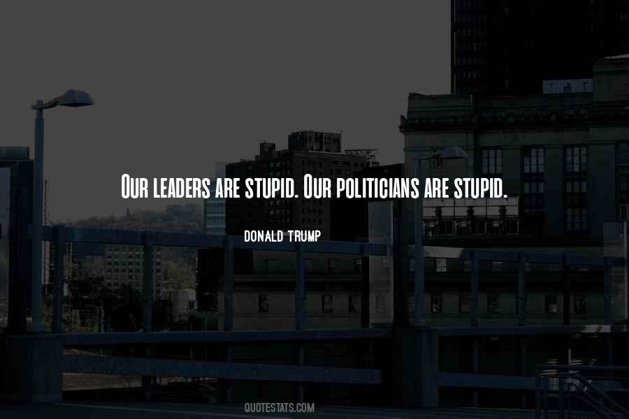 Politicians Are Stupid Quotes #14654