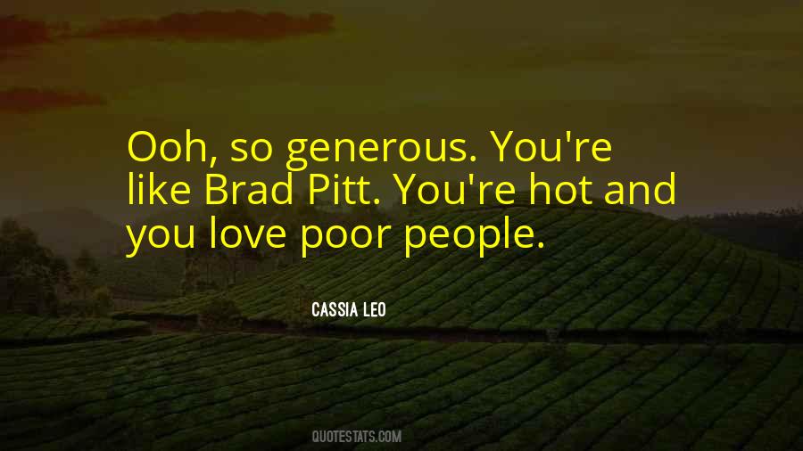 Poor Generous Quotes #715528