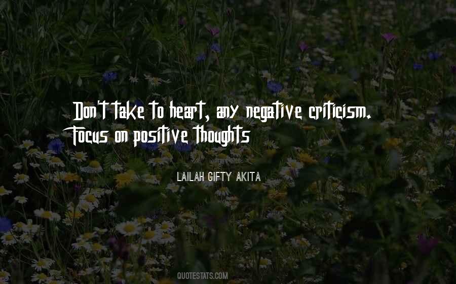 Positive Criticism Quotes #1049974