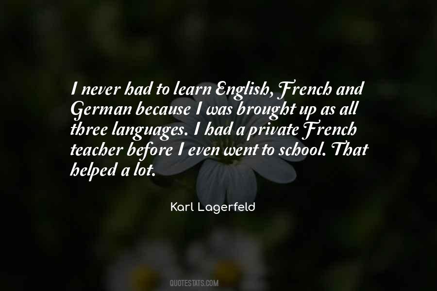 Quotes About Karl Lagerfeld #289026