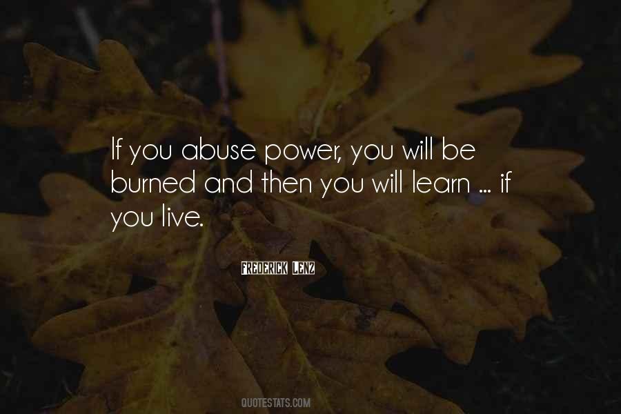 Power And Abuse Quotes #1787912