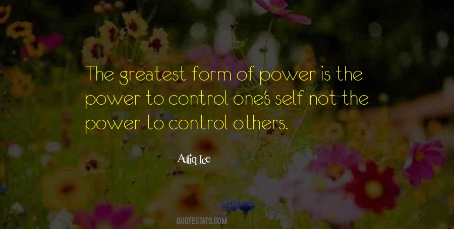 Power Is Control Quotes #302894