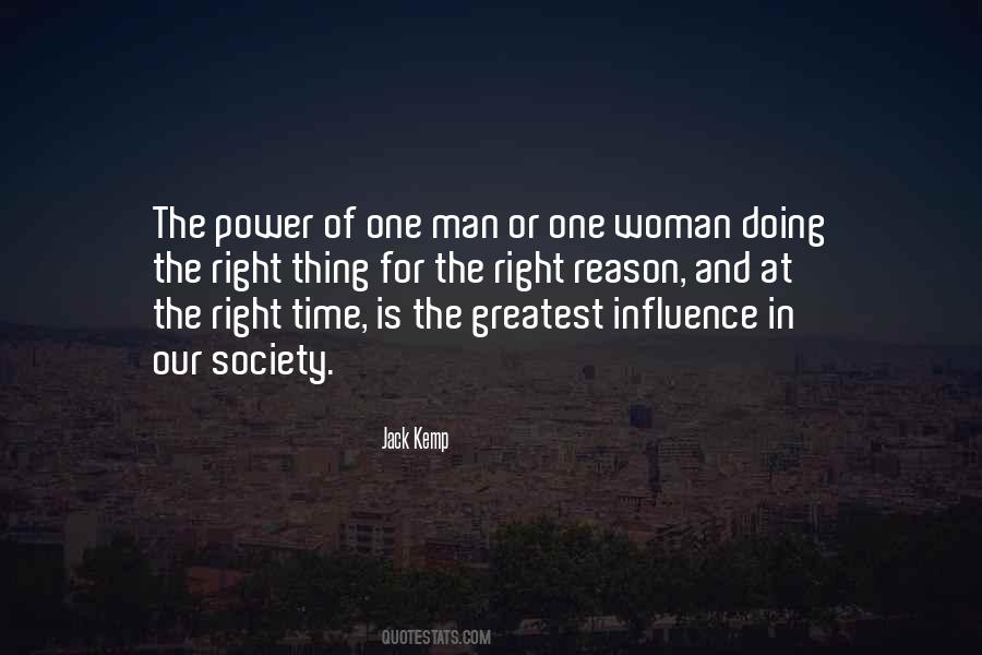 Power Of One Man Quotes #678915