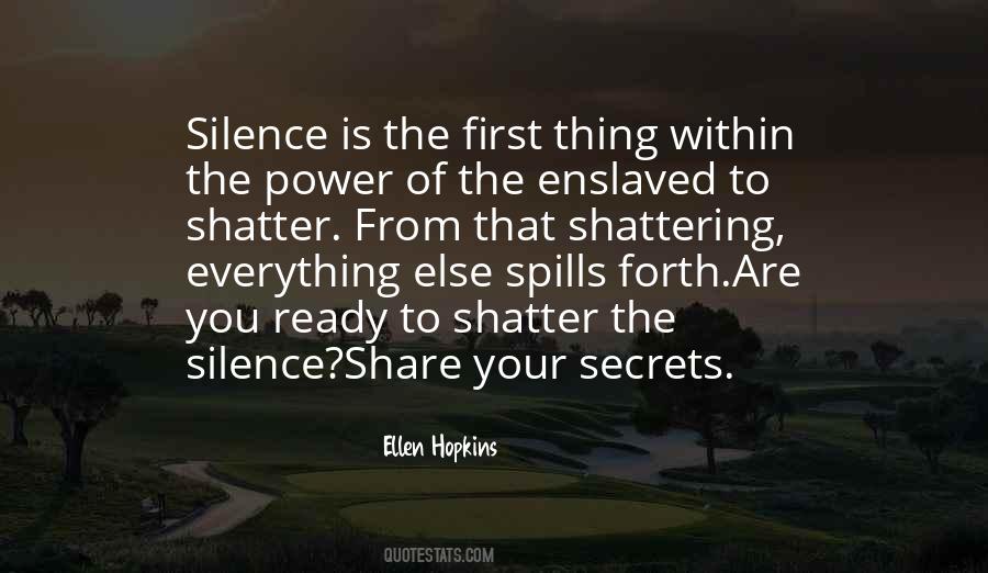 Power Of Silence Quotes #1305082