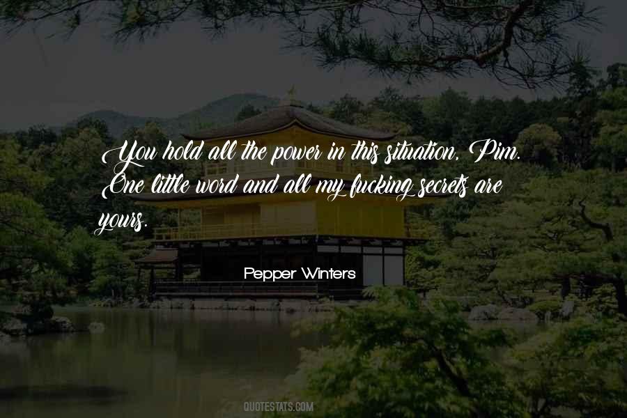 Power One Word Quotes #1498385