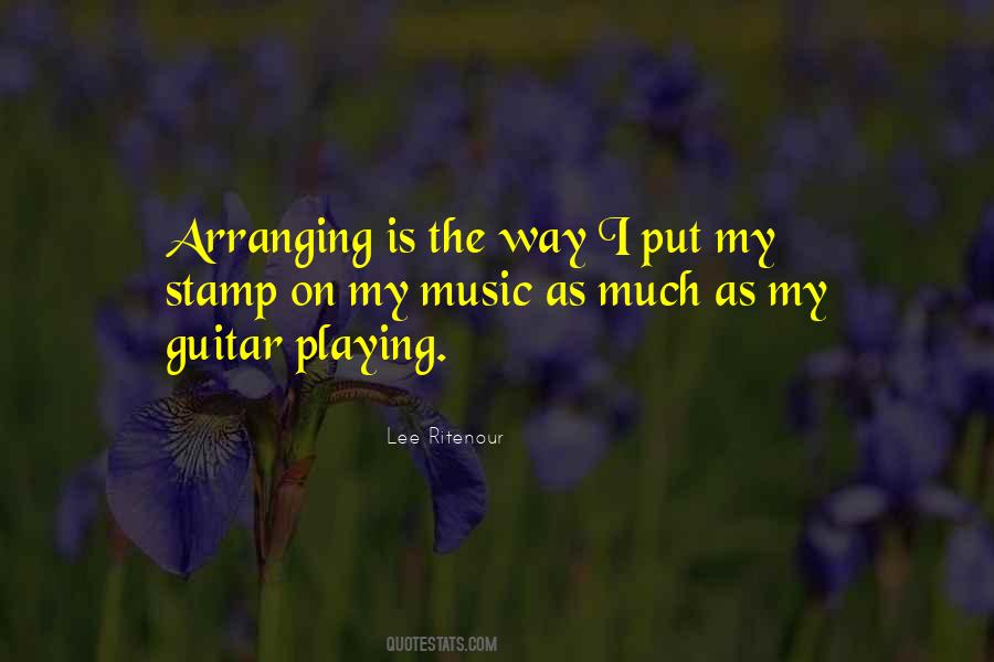 Quotes About Arranging #939943