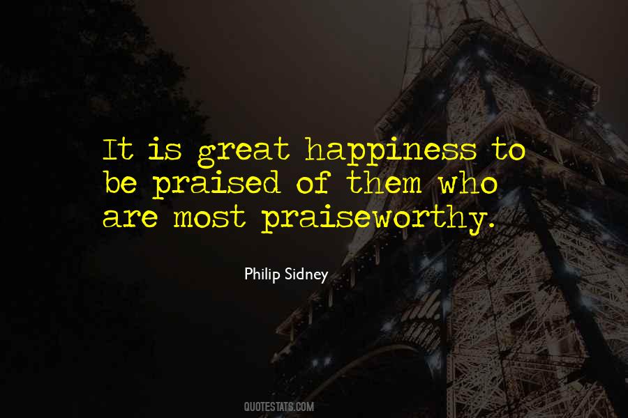 Praiseworthy Quotes #1414159