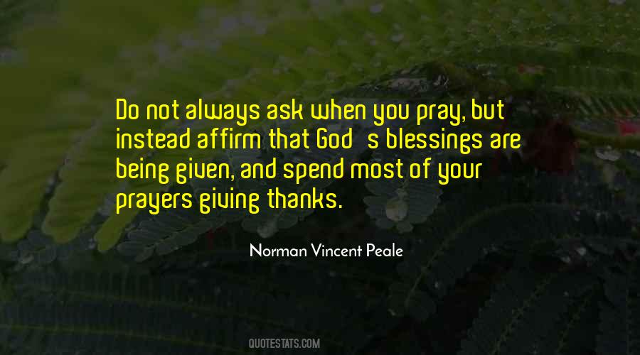Prayer And Blessing Quotes #1084284
